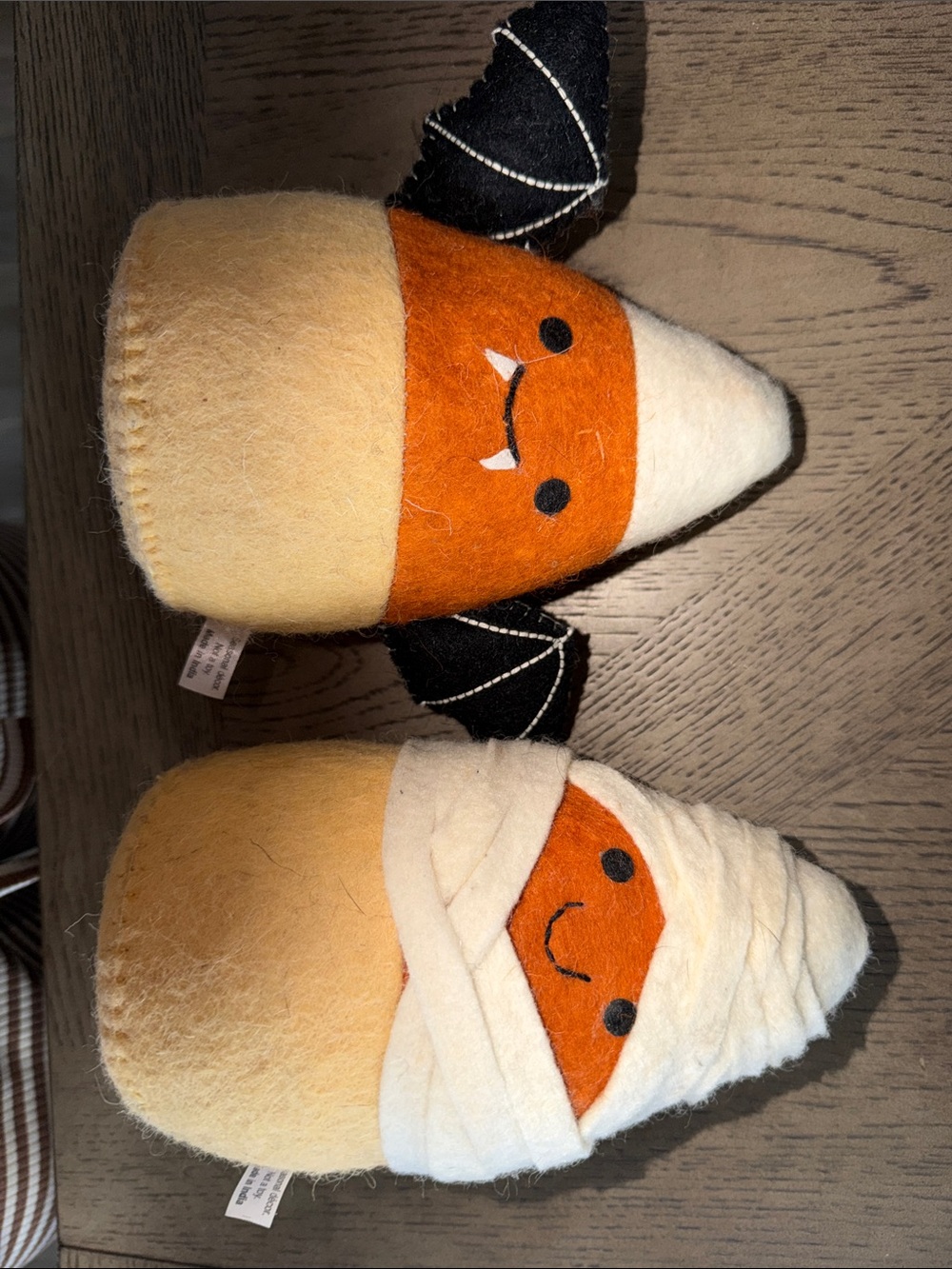 Plush Halloween Bat and mummy decorating accents